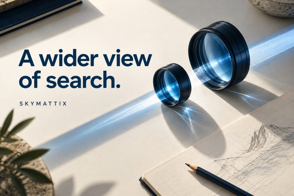 GEO vs SEO: What’s the Difference? — Skymattix editorial illustration