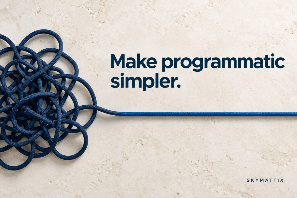 The 2026 Guide to Programmatic Advertising: Scaling Without the Stress — Skymattix editorial illustration