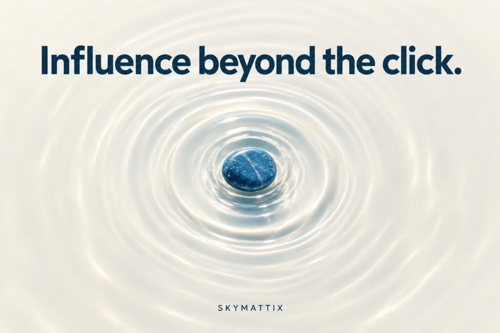 Beyond the Click: Mastering the Psychology of Digital Marketing to Win Over New Customers — Skymattix editorial illustration