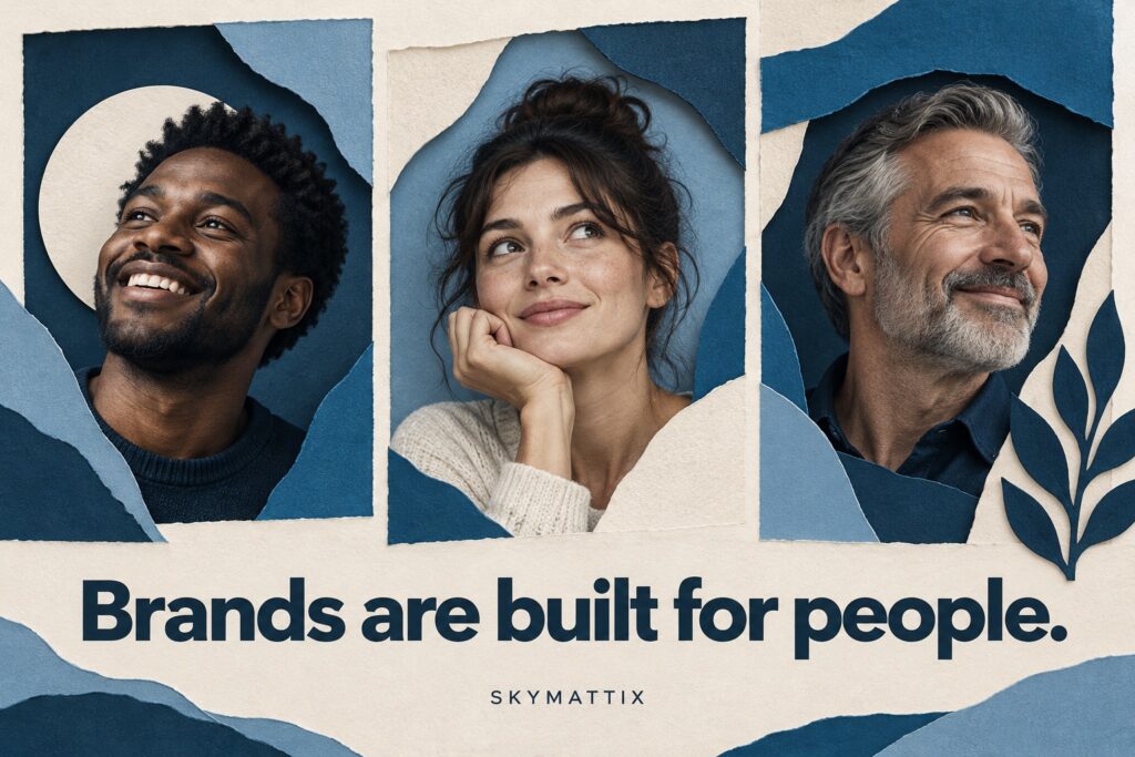DEI Marketing: Modern Branding’s Essential Component — Skymattix editorial illustration
