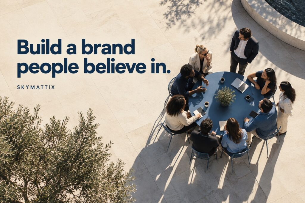 The Secret to a Successful Business? It’s All in the Brand! — Skymattix editorial illustration