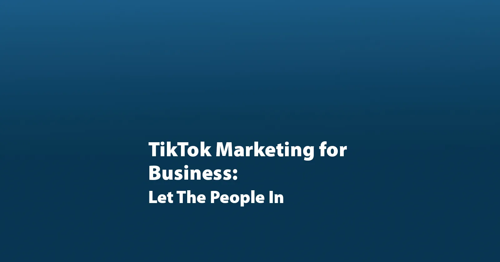 TikTok Marketing