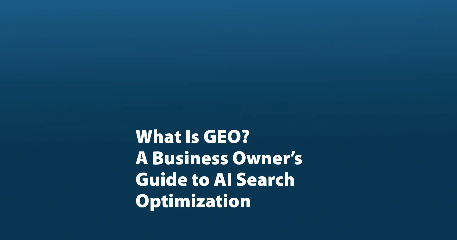 What is GEO?