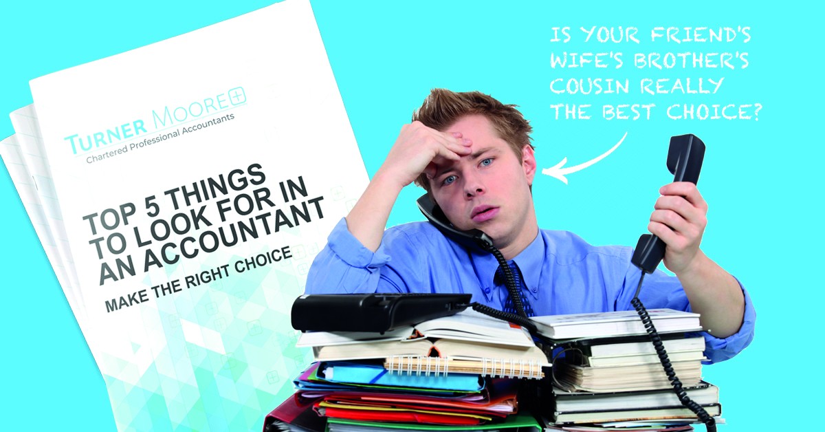 Turner Moore campaign creative highlighting reasons to choose an accountant